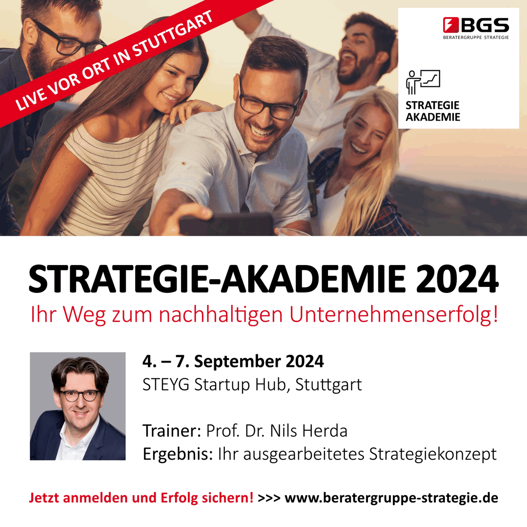 Strategie Akademie 04. - 07.09.2024 in Stuttgart